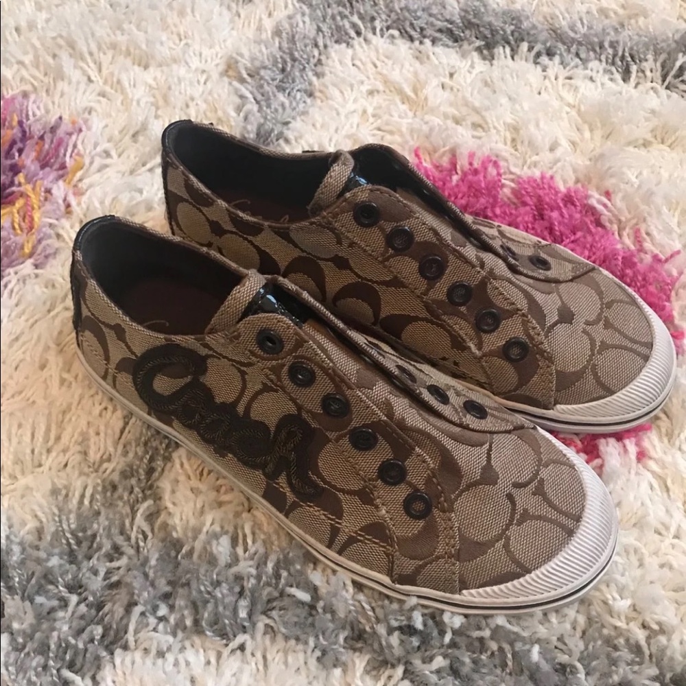 Brand new brown Coach sneakers